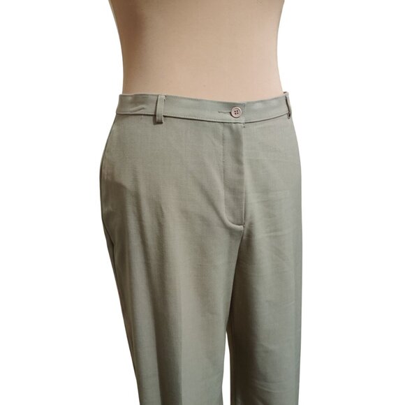 East 5th 14 Secretly Slender Beige Straight Leg Trousers Neutral Workwear Pants - Picture 2 of 7